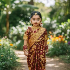 সোনামণিদের শাড়ি ব্লাউজ সেট